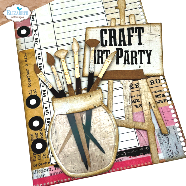 Elizabeth Craft Designs - Stanzschalone "Planner Essentials 59 - Art Party" Dies