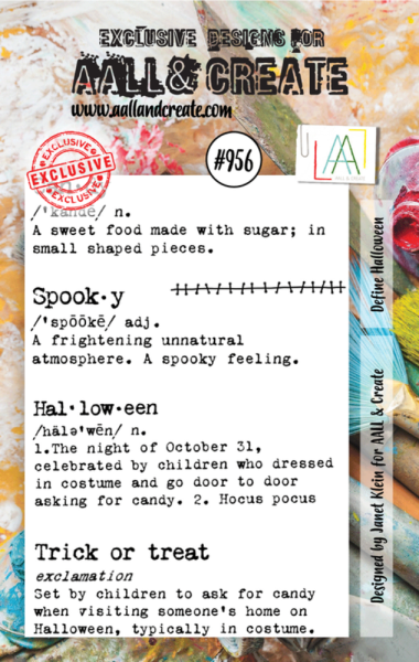 AALL and Create - Stempelset A7 "Define Halloween" Clear Stamps