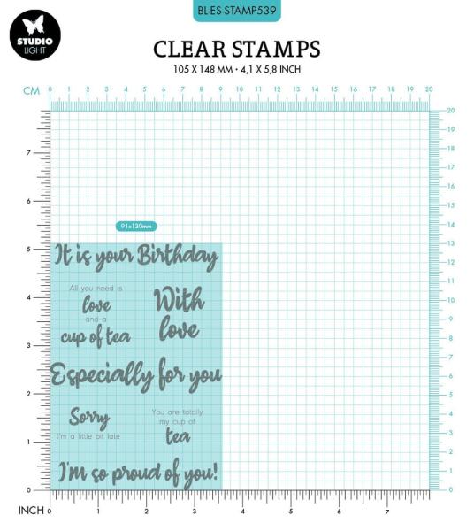 Studio Light - Stempelset "Cup of Tea" Clear Stamps