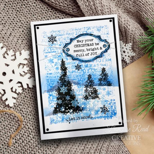 Woodware - Stempelset "Snowflake Trees" Clear Stamps Design by Francoise Read