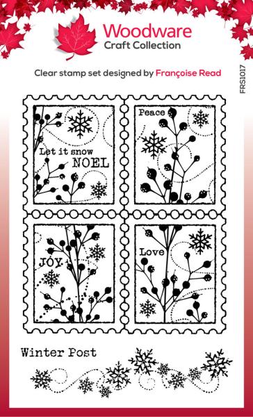 Woodware - Stempelset "Winter Postage" Clear Stamps Design by Francoise Read