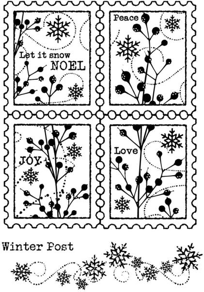 Woodware - Stempelset "Winter Postage" Clear Stamps Design by Francoise Read