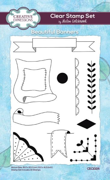 Creative Expressions - Stempelset A6 "Beautiful Banners" Clear Stamps