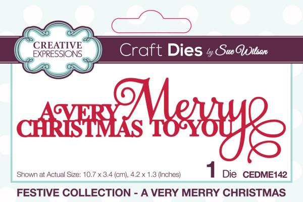 Creative Expressions - Stanzschablone "A Very Merry Christmas" Craft Dies Design by Sue Wilson