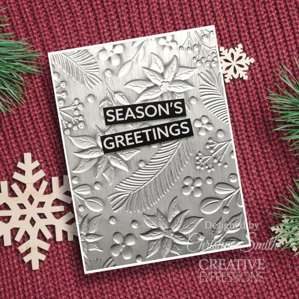 Creative Expressions - 3D Embossingfolder 5x7 Inch "Nature's Christmas" Prägefolder Design by Sue Wilson