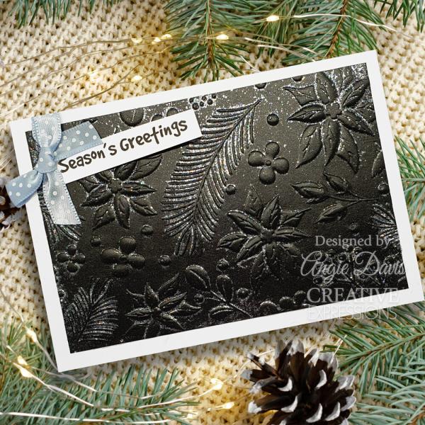 Creative Expressions - 3D Embossingfolder 5x7 Inch "Nature's Christmas" Prägefolder Design by Sue Wilson