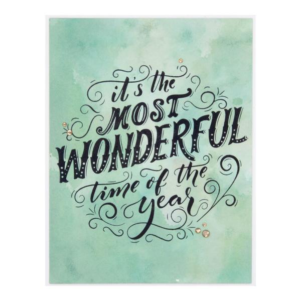 Spellbinders - Buchdrucktechnik "Most Wonderful Time" Press Plate