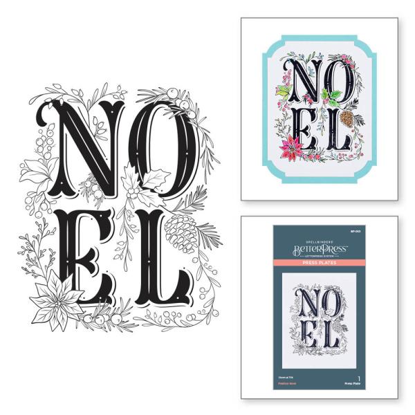 Spellbinders - Buchdrucktechnik "Festive Noel" Press Plate