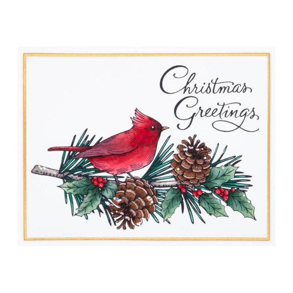 Spellbinders - Buchdrucktechnik "Christmas Greetings" Press Plate