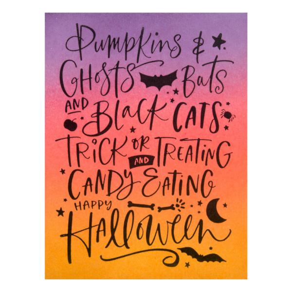 Spellbinders - Buchdrucktechnik "Pumpkins & Ghosts Background" Press Plate