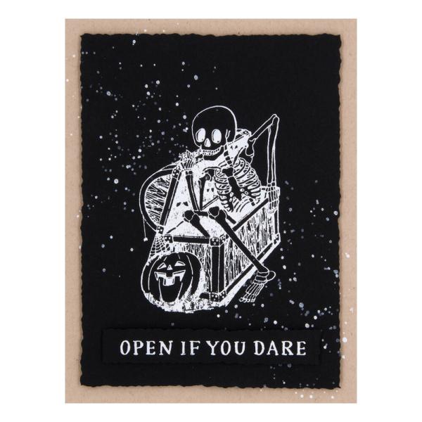 Spellbinders - Buchdrucktechnik "Open if You Dare" Press Plate