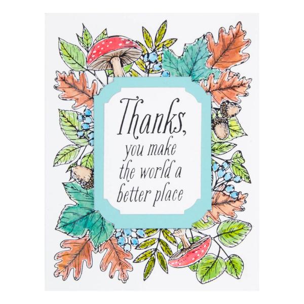 Spellbinders - Buchdrucktechnik "Autumn Thanks Frame" Press Plate