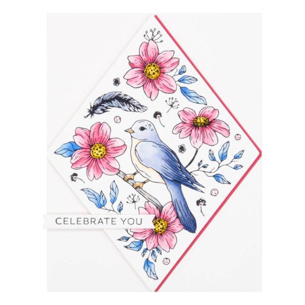 Spellbinders - Buchdrucktechnik "Diamond Aviary" Press Plate