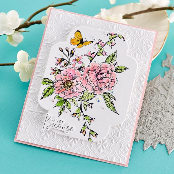 Spellbinders - Buchdrucktechnik "Butterfly Bouquet" Press Plate