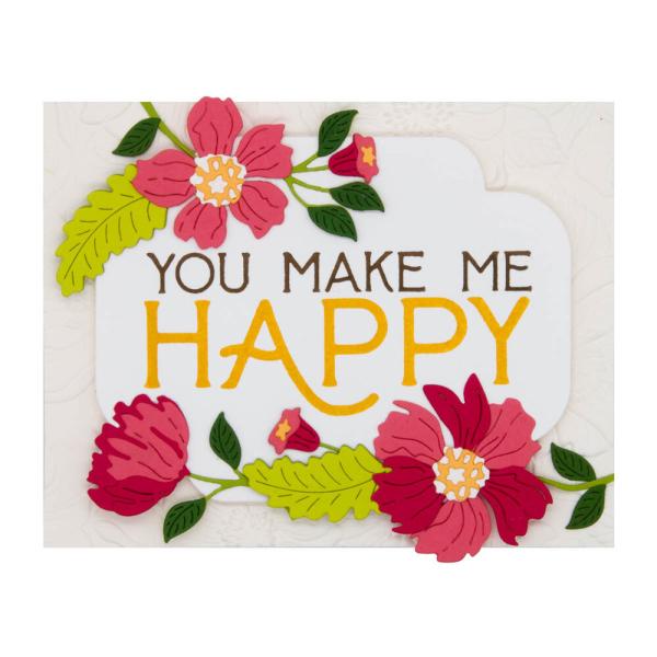 Spellbinders - Buchdrucktechnik "You Make Me Happy" Press Plate