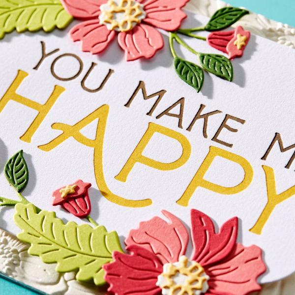 Spellbinders - Buchdrucktechnik "You Make Me Happy" Press Plate