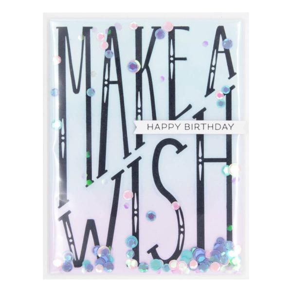 Spellbinders - Buchdrucktechnik "Diagonal Make a Wish" Press Plate