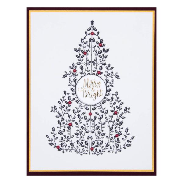 Spellbinders - Press Plate & Dies "Holly Tree"