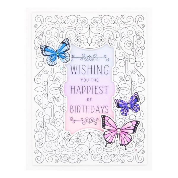 Spellbinders - Press Plate & Dies "Swirl Birthday Frame"