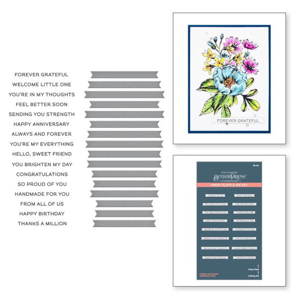 Spellbinders - Press Plate & Dies "Always and Forever Sentiment Strips"