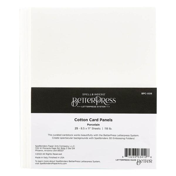 Spellbinders - Baumwollbogen "Porcelain" BetterPress Cotton Sheets 21,60x27,90 cm