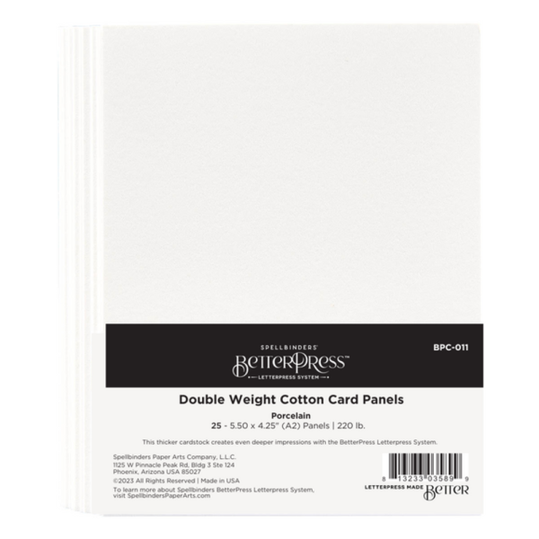 Spellbinders - Kartenpanele "Porcelain" BetterPress Double Weight Card Panels 10,80x14 cm