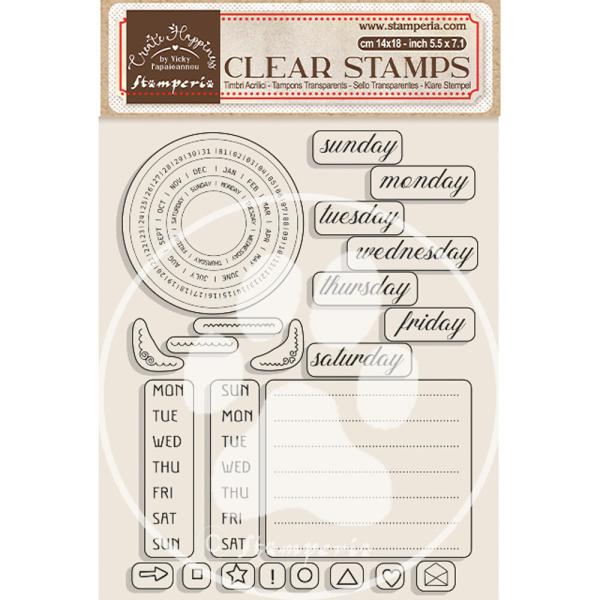 Stamperia - Stempelset "Weekly Planner" Clear Stamps