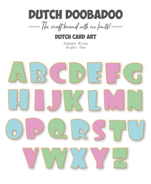 Dutch Doobadoo - Schablone A5 "Alphabet Milano" Stencil - Dutch Card Art