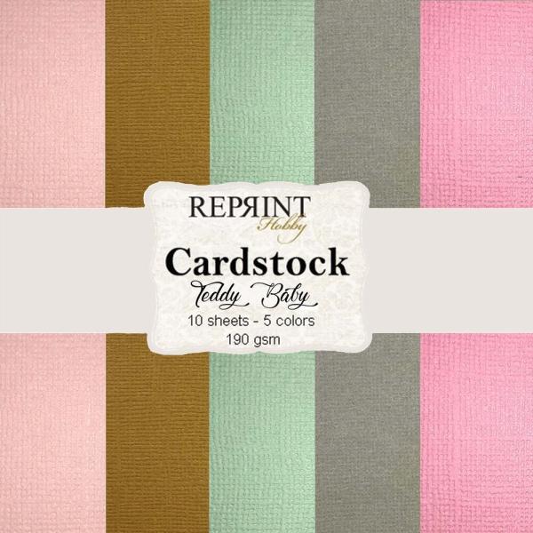 Reprint - Cardstock "Teddy Baby" 12x12 Inch 10 Bogen