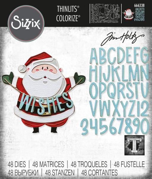 Sizzix - Stanzschablone "Santa Greetings" Thinlits Craft Dies by Tim Holtz