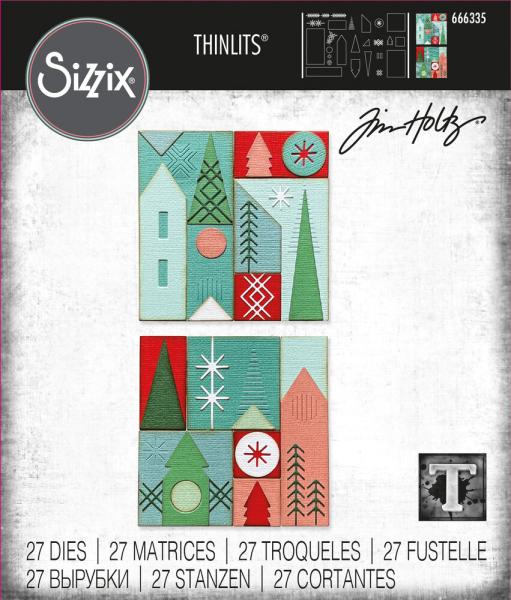 Sizzix - Stanzschablone "Holiday Blocks" Thinlits Craft Dies by Tim Holtz