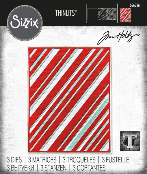 Sizzix - Stanzschablone "Layered Stripes" Thinlits Craft Dies by Tim Holtz