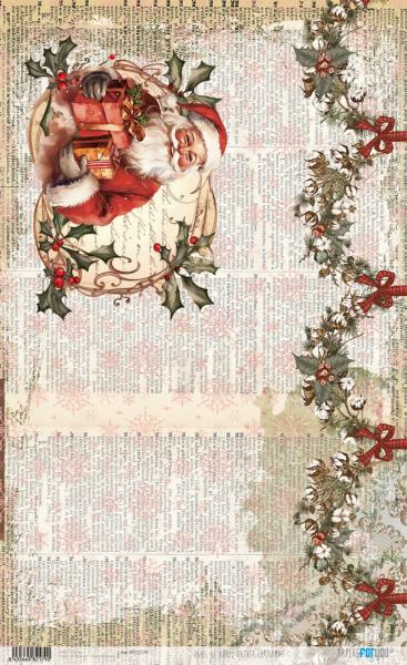 Paper For you - Decoupage Papier "Father Christmas I" Rice Paper Kit A4 - 6 Bogen