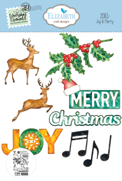 Elizabeth Craft Designs - Stanzschalone "Joy & Merry" Dies