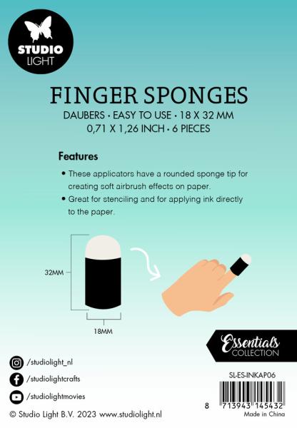 Studio Light - Schwamm-Tupfpinsel "Finger Sponges Daubers" 18x32 mm