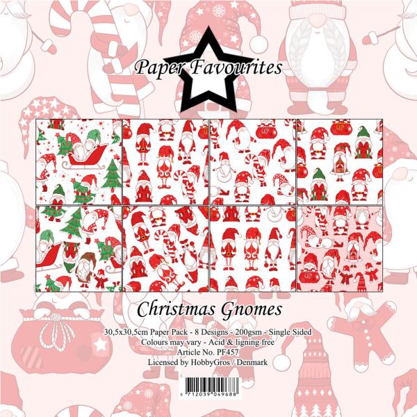 Paper Favourites - Designpapier "Christmas Gnomes" Paper Pack 12x12 Inch 8 Bogen