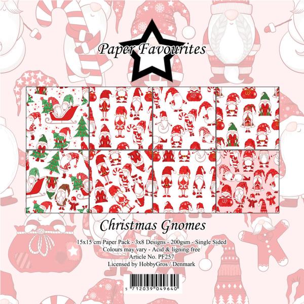 Paper Favourites - Designpapier "Christmas Gnomes" Paper Pack 6x6 Inch - 24 Bogen