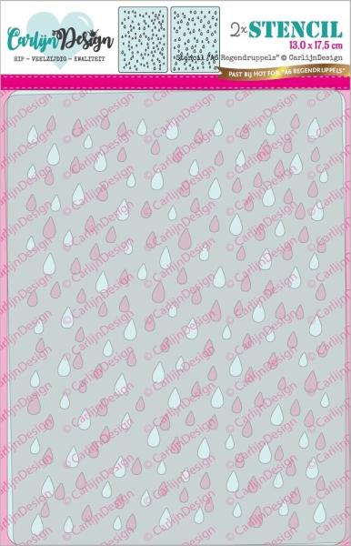 Carlijn Design - Schablone A6 "Raindrops" Stencil