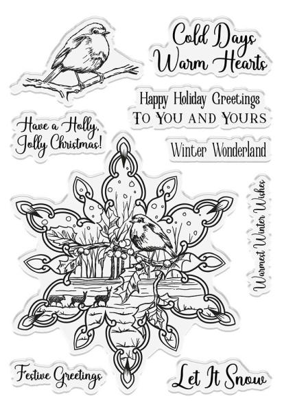 Crafters Companion - Stempelset "Nature's Winter" Clear Stamps