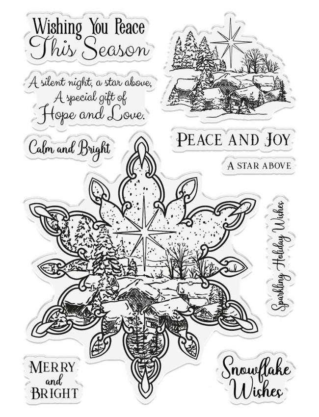 Crafters Companion - Stempelset "Snowy Village" Clear Stamps