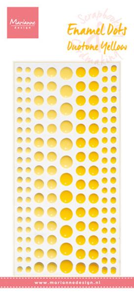 Marianne Design - Klebeperlen "Duotone Yellow" Enamel Dots