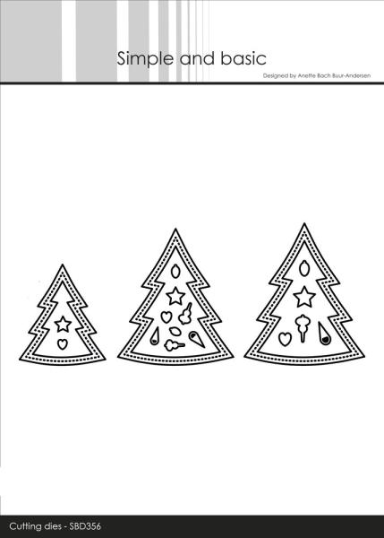 Simple and Basic - Stanzschablone 4,7x5,6 cm "Christmas Trees" Dies