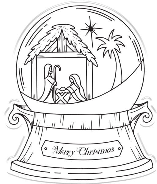 Crafters Companion - Stempelset & Stanzschablone "Away in a Manger " Stamp & Dies