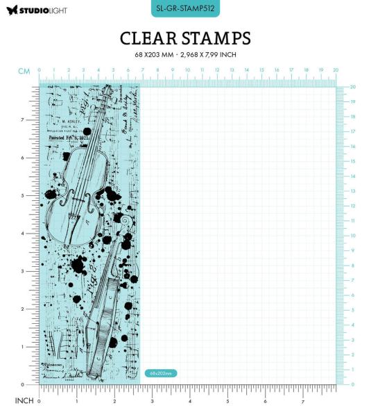 Studio Light - Stempel "Violin Invention" Clear Stamps Grunge Collection