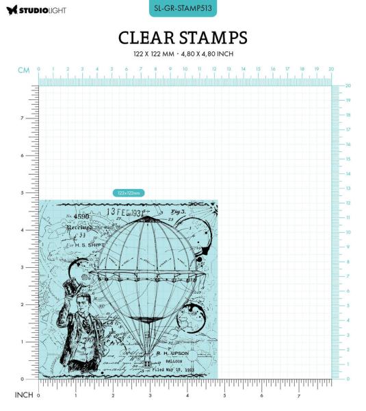 Studio Light - Stempel "The Hot Air Balloon" Clear Stamps Grunge Collection