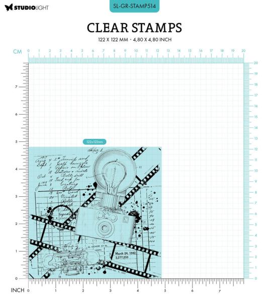 Studio Light - Stempel "Camera Invention" Clear Stamps Grunge Collection