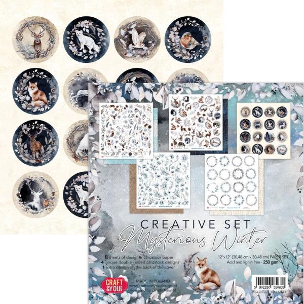 Craft & You Design - Designpapier "Mysterious Winter" Paper Pad 12x12 Inch - 8 Bogen