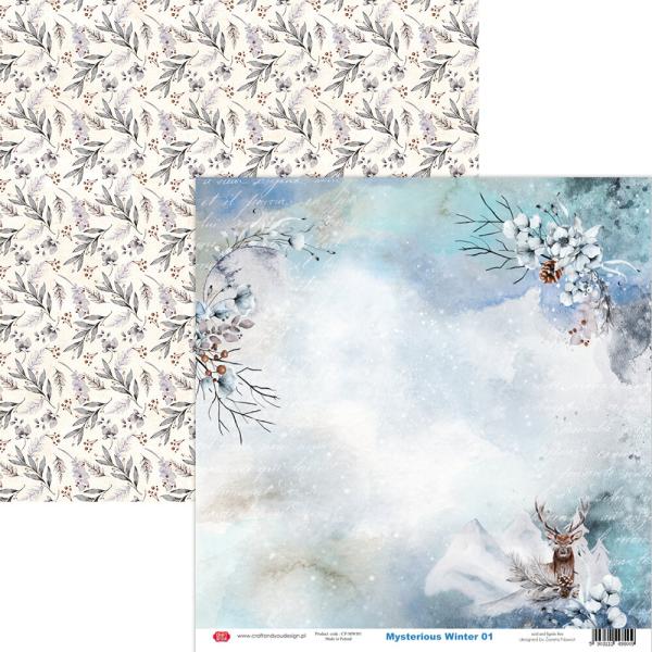 Craft & You Design - Designpapier "Mysterious Winter" Paper Pad 12x12 Inch - 12 Bogen