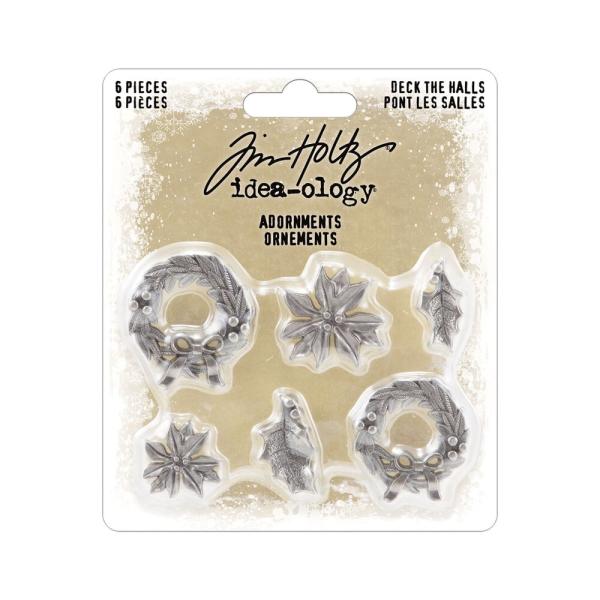 Tim Holtz - Idea Ology - Miniatur Metallanhänger "Deck The Halls"