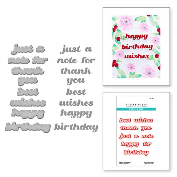 Spellbinders - Stanzschablone "Popular Sentiments" Dies